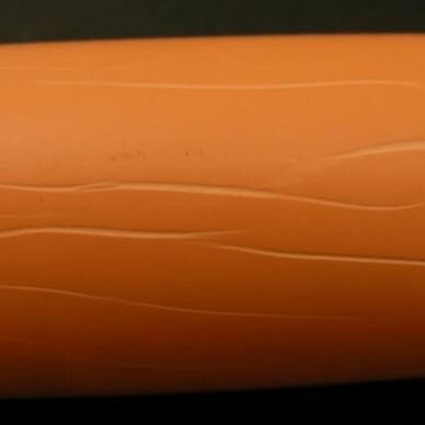 – Axial striations on the outside a failed CPVC pipe exposed to a mixture of water and bio-glycerin.