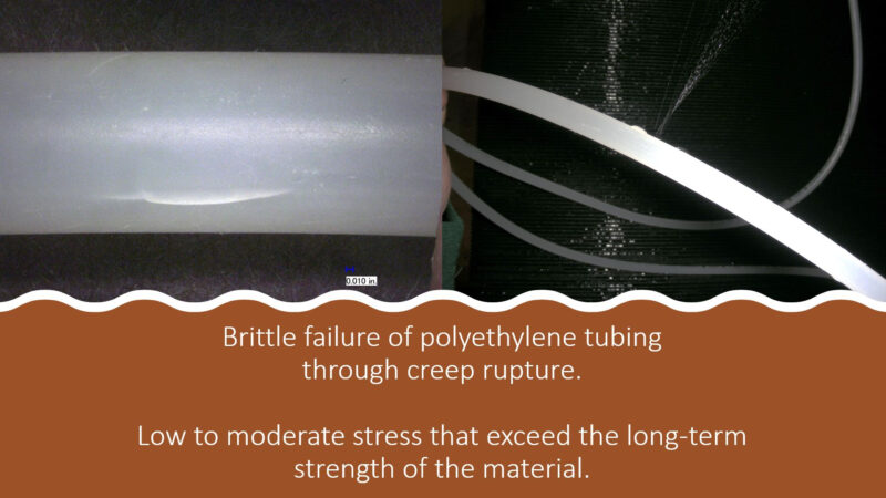 Polyethylene supply line tubing - brittle cracking