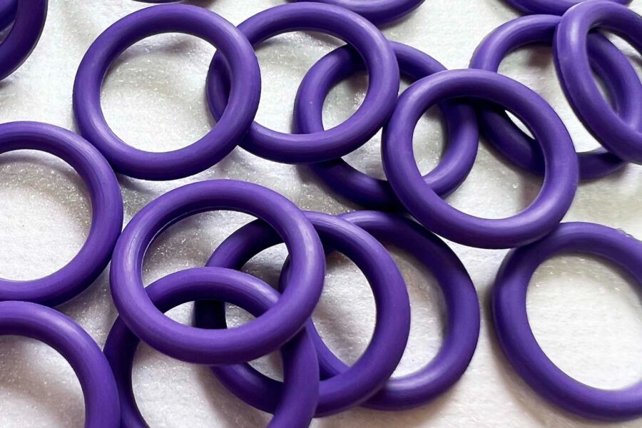 Purple O-rings rubber