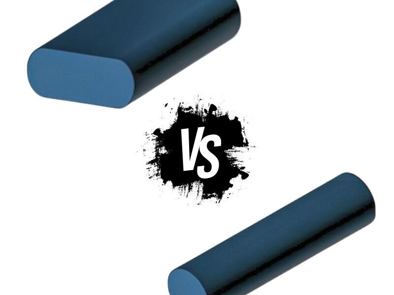 A flat glass fiber profile versus a cylindrical glass fiber profile